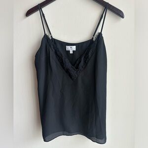 Black Lace Trim Camisole Top